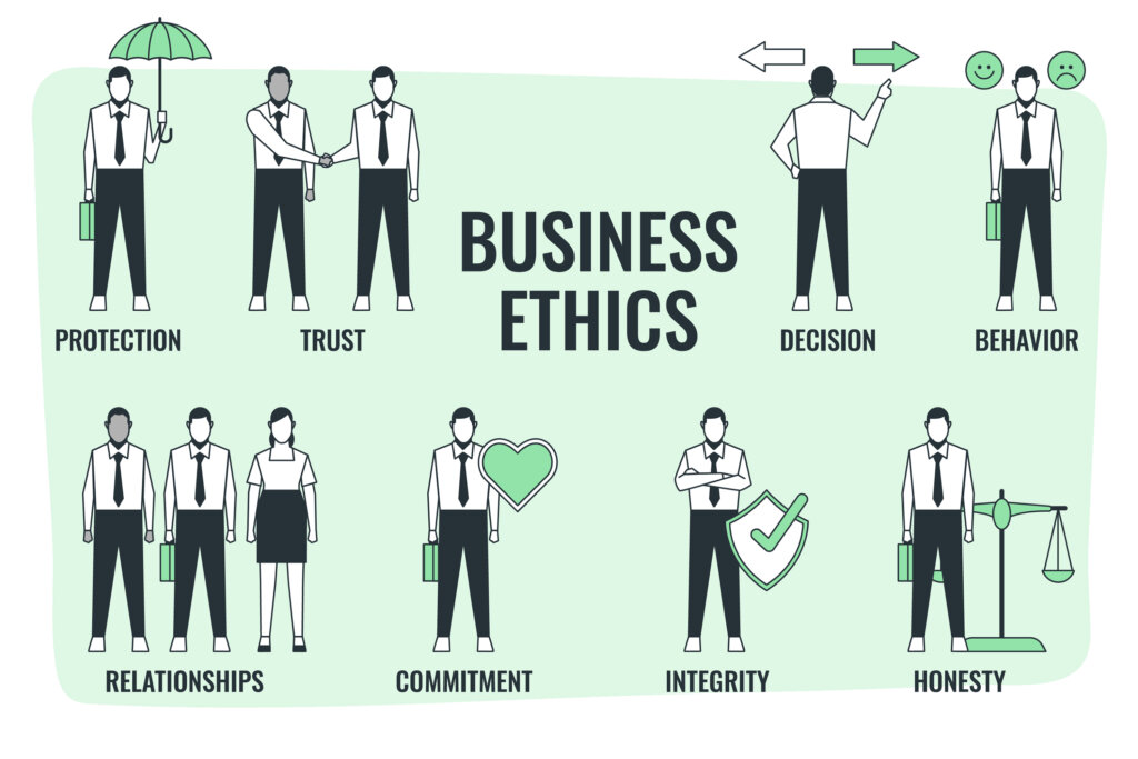An image of showing business ethics.
