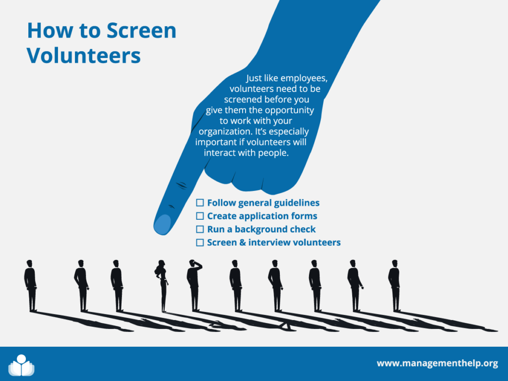How to screen volunteers