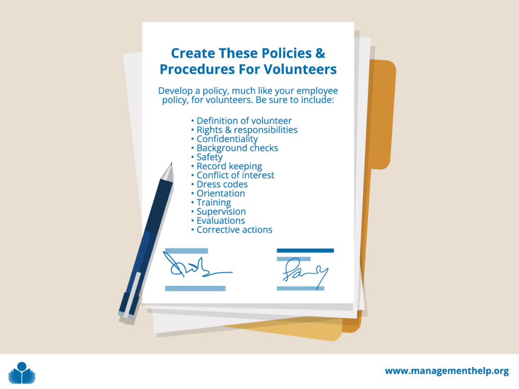 Developing & Managing Volunteer Programs Policies and Procedures for Volunteers