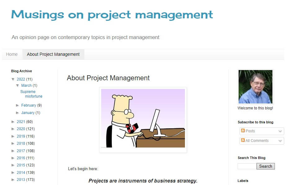Musings on Project Management - a blog