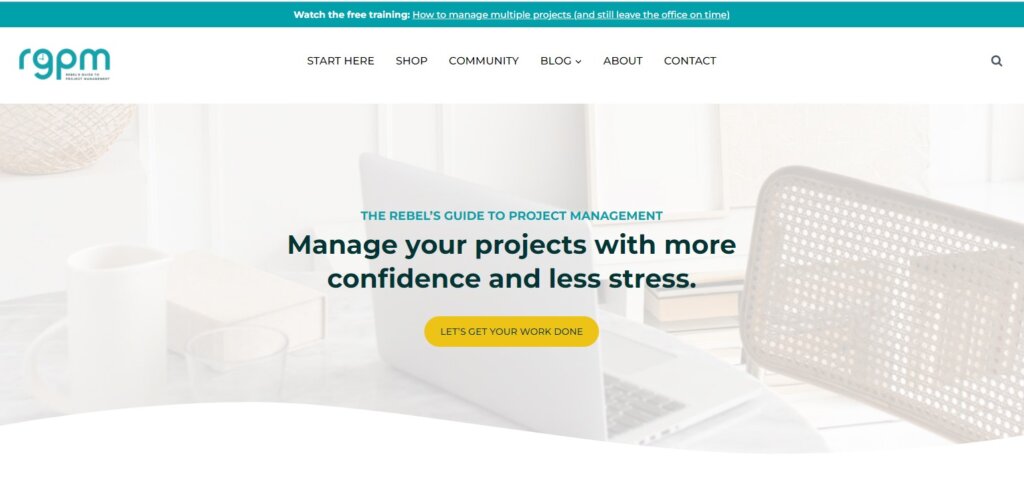 Rebel's guide to project management homepage