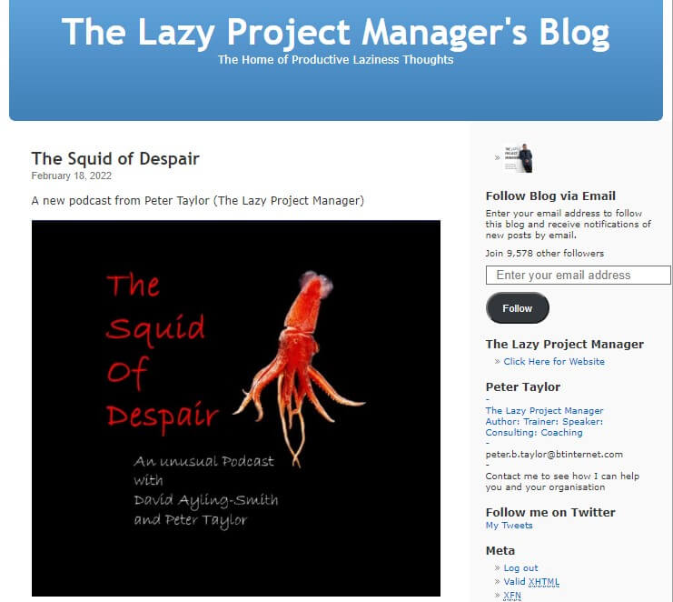 The Lazy Project Manager's Blog