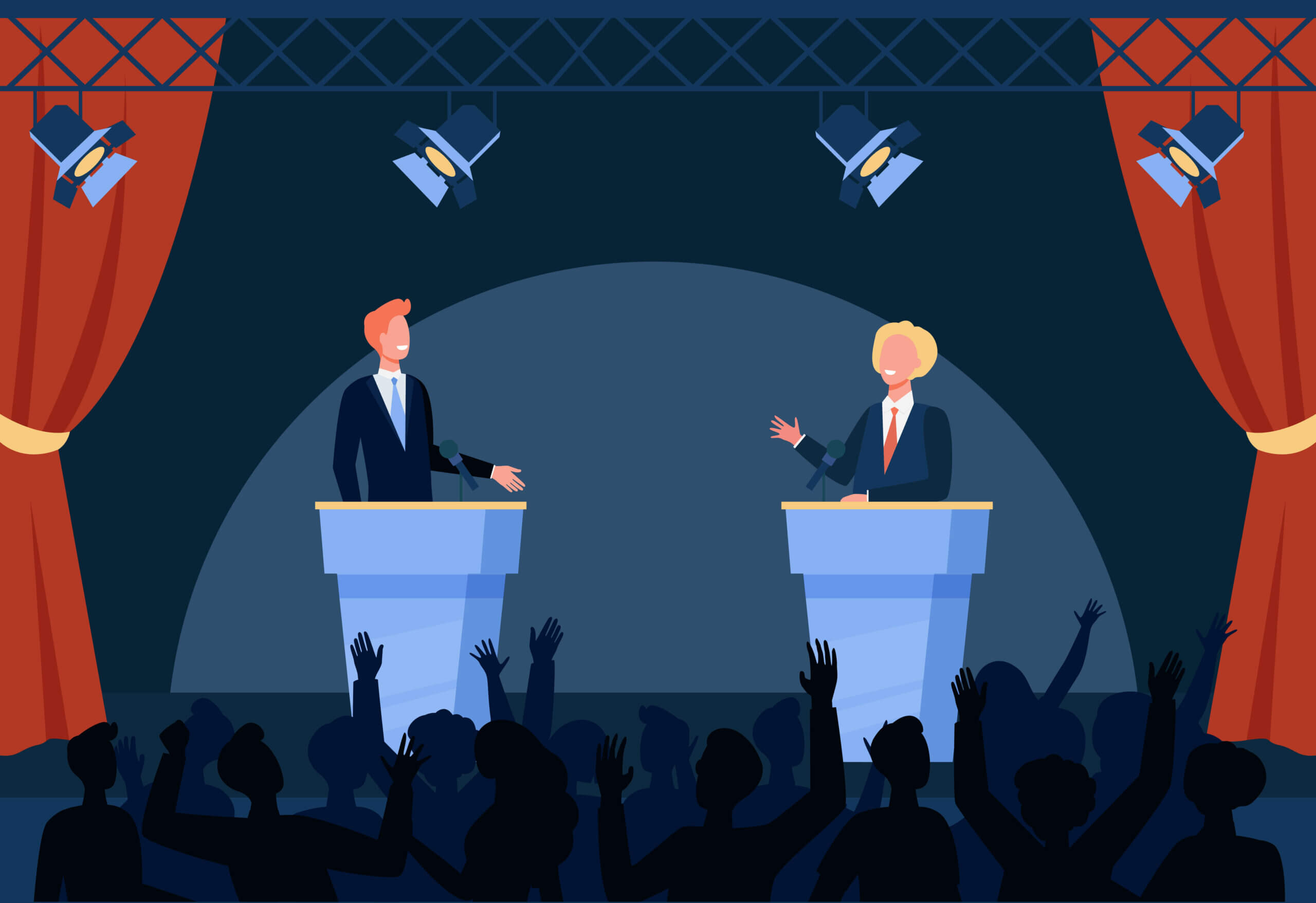 Two-politicians-taking-part-in-political-debates