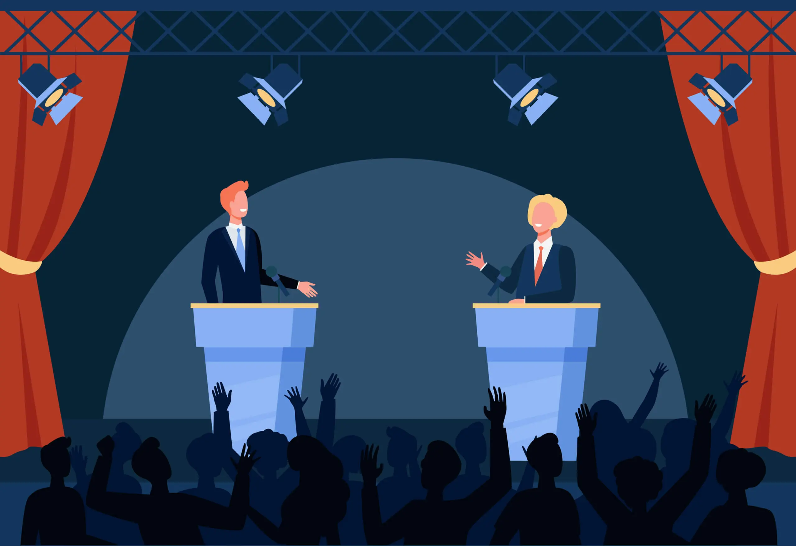Two-politicians-taking-part-in-political-debates