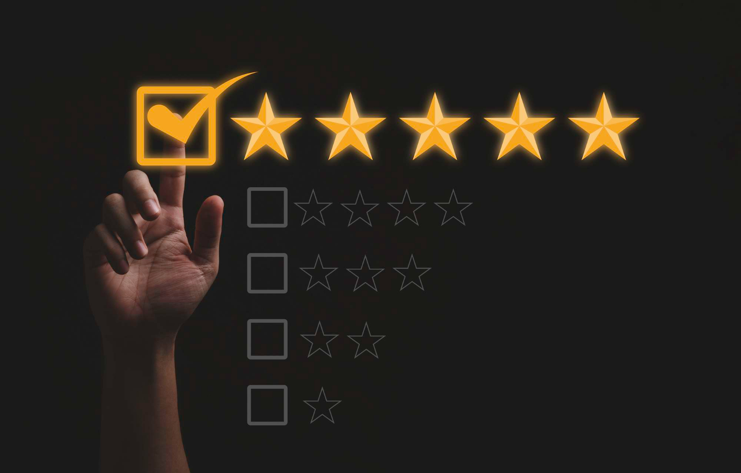 A-five-star-golden-rating-for-evaluation