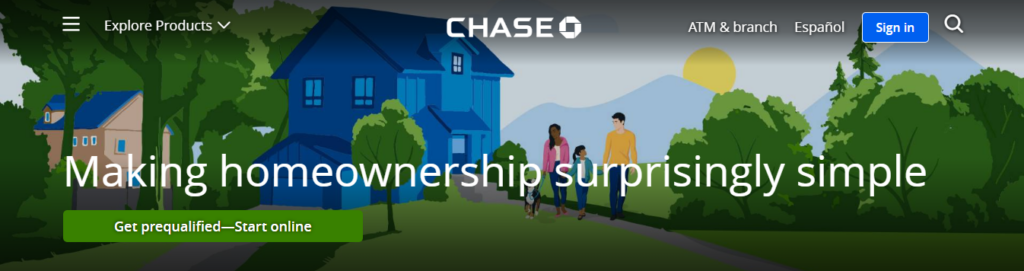 Chase mortgage page preview