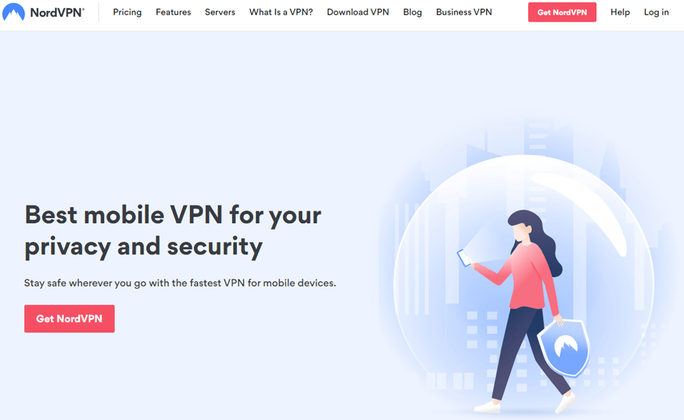 Screenshot of NordVPN Privacy and Security