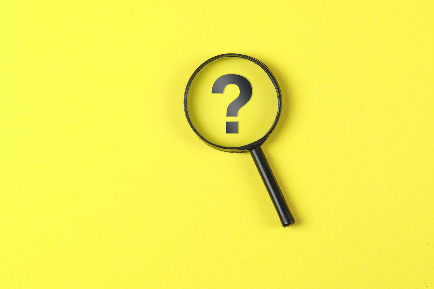 Question mark on a yellow background