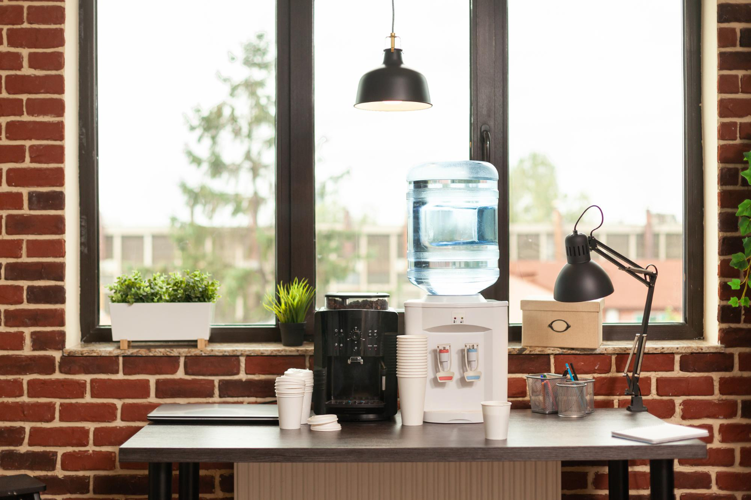 close-up-water-dispenser-coffee-machine-table-meeting-office