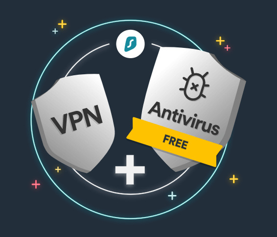 Surfshark VPN + Free Antivirus icons