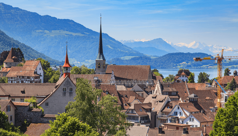 Town of Zug in Switzerland crypto valley