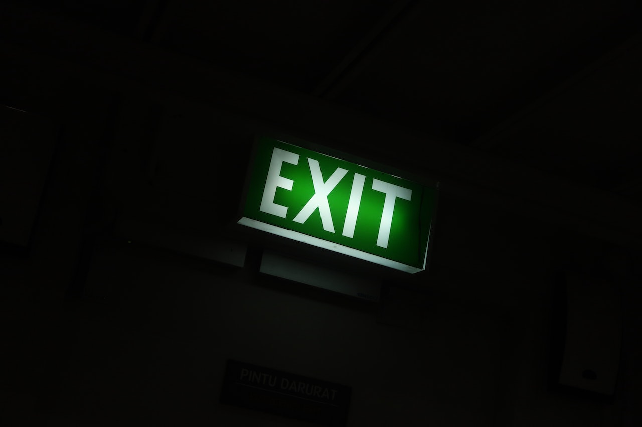 An exit signage