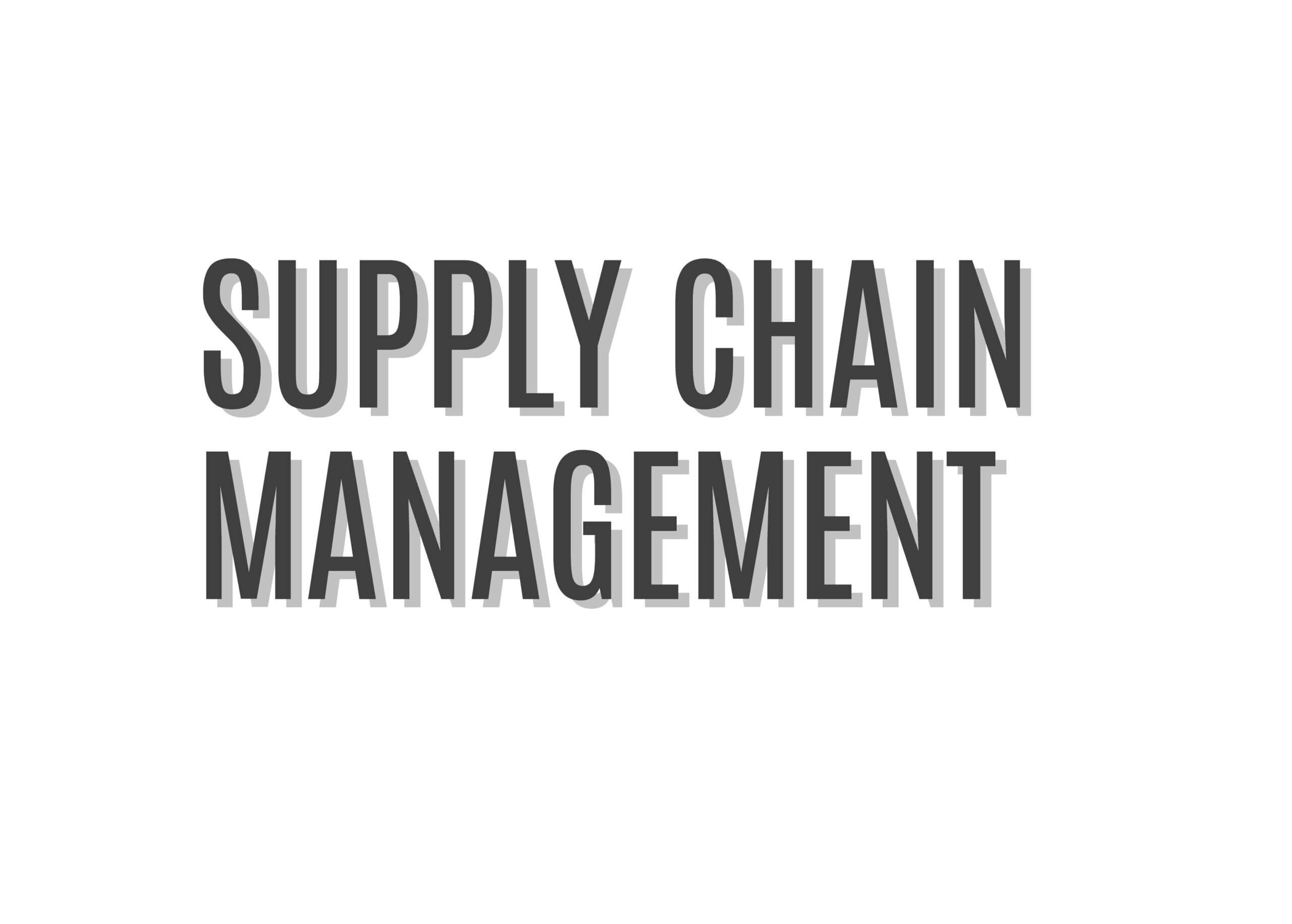 Supply chain management on a white background