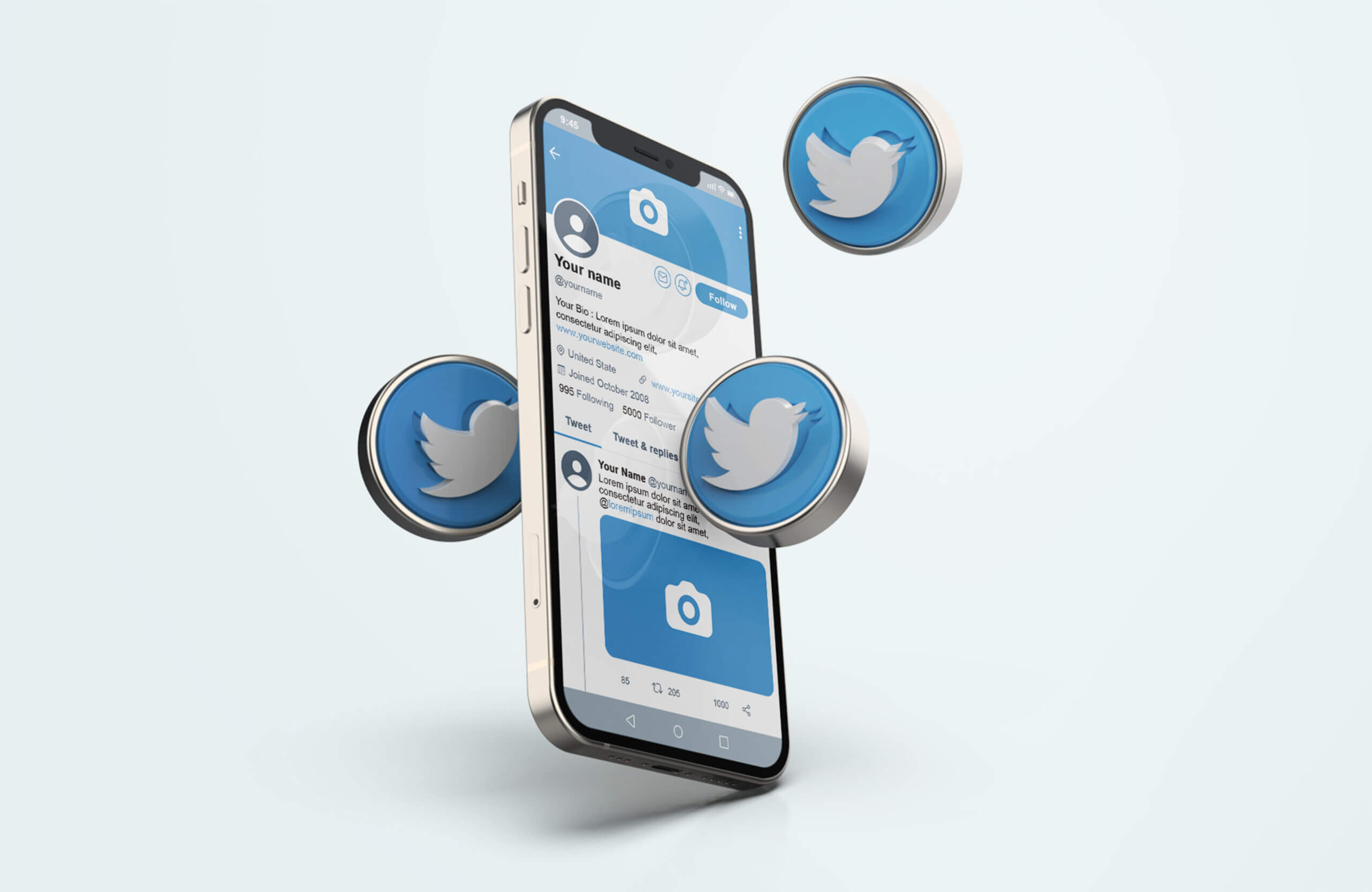 Twitter-icons-with-a-phone-logged-in-on-twitte