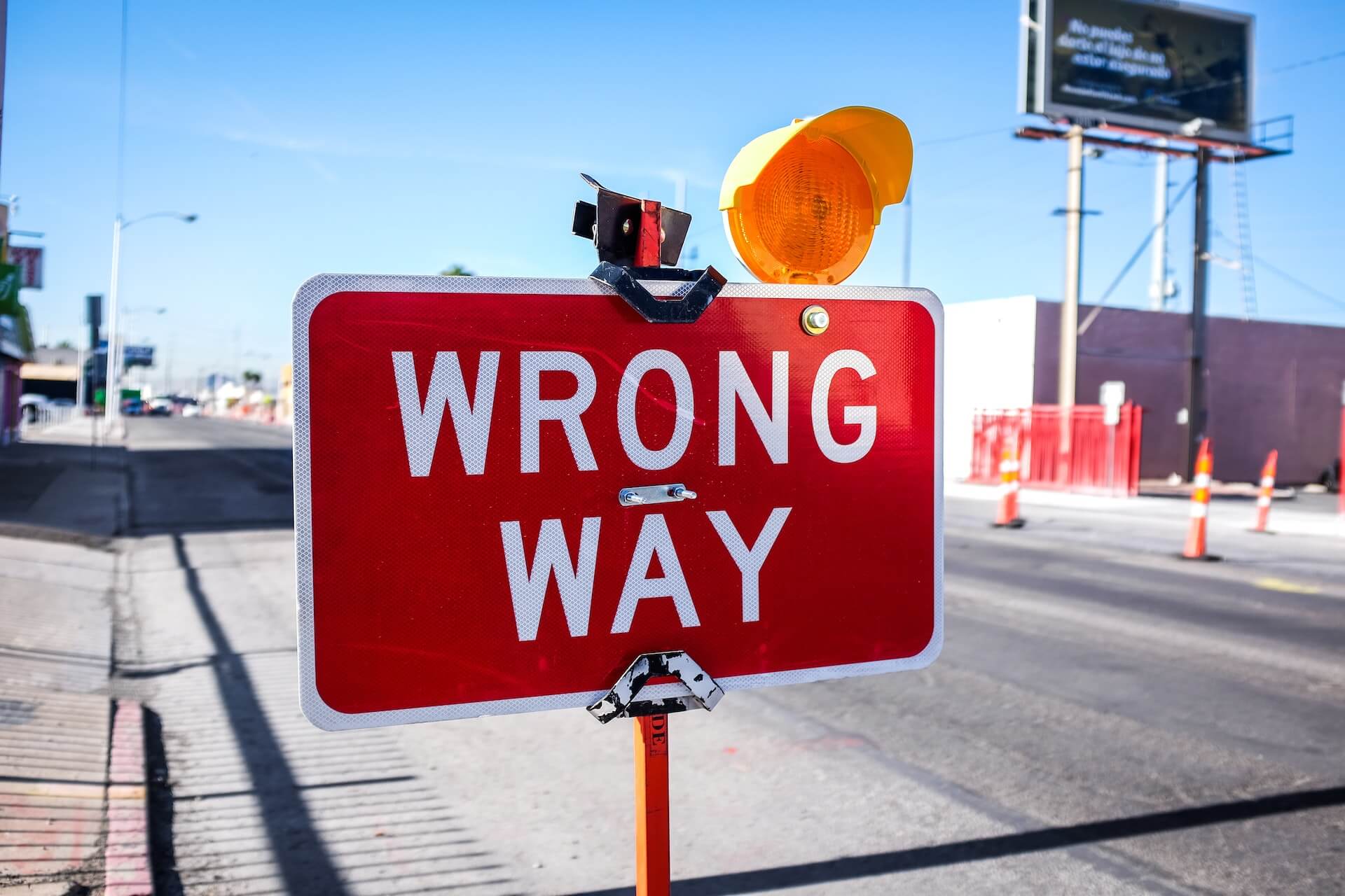 Wrong-way-signage