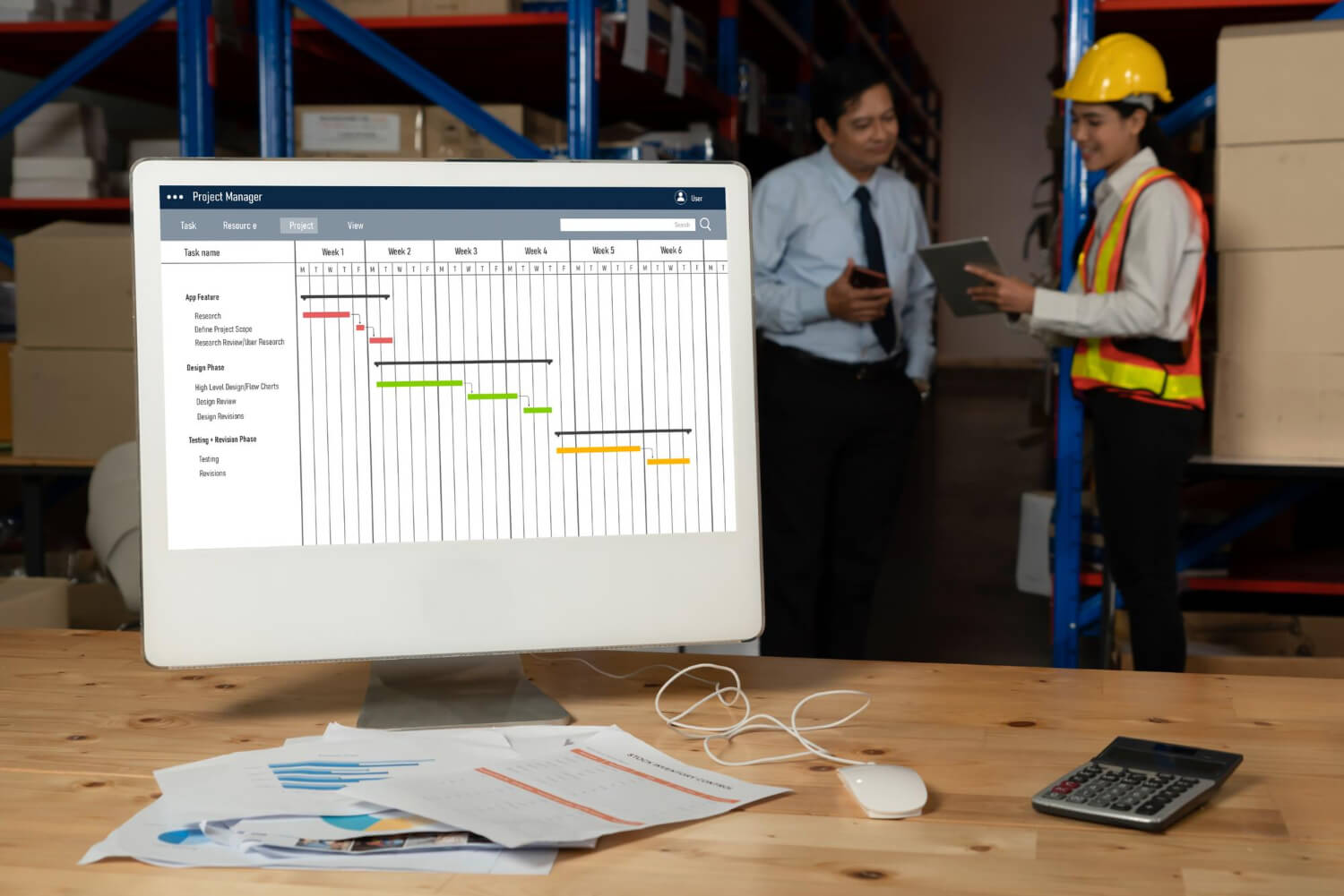 A project management software for small businesses on display on a computer screen