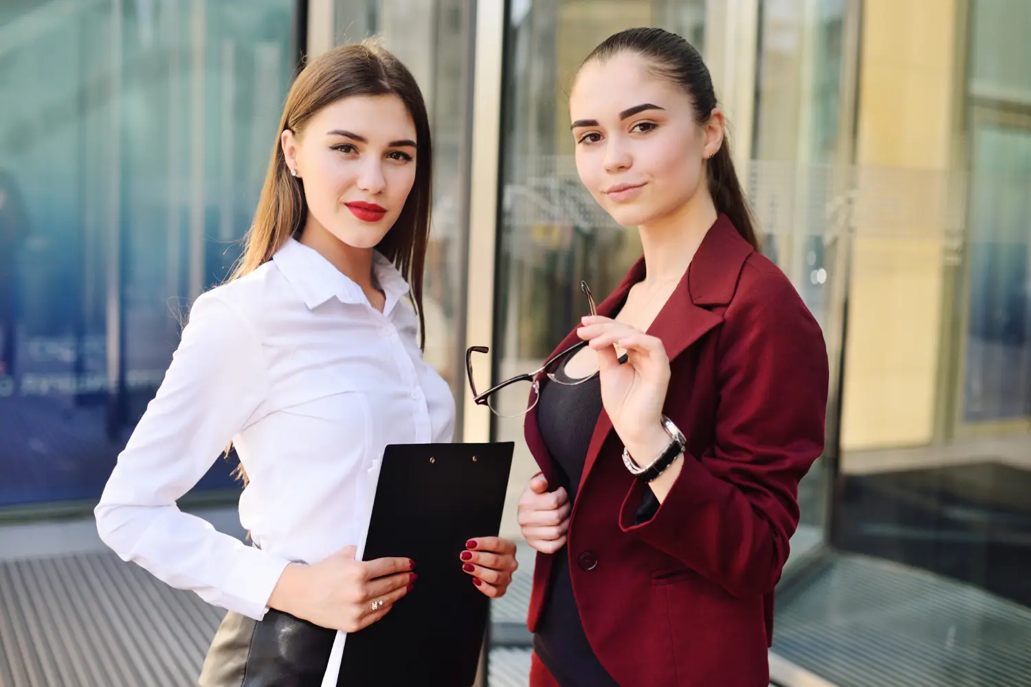 Two young female professionals