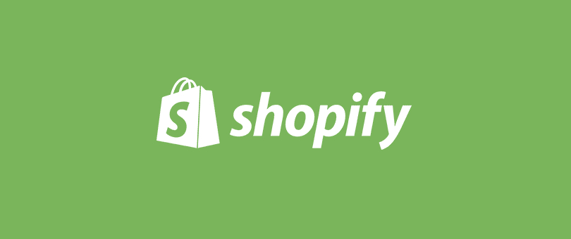 Shopify logo on a green background